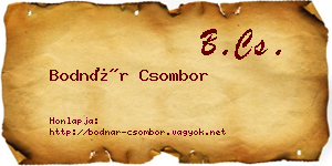 Bodnár Csombor névjegykártya