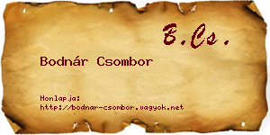 Bodnár Csombor névjegykártya