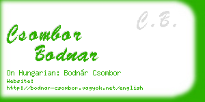 csombor bodnar business card